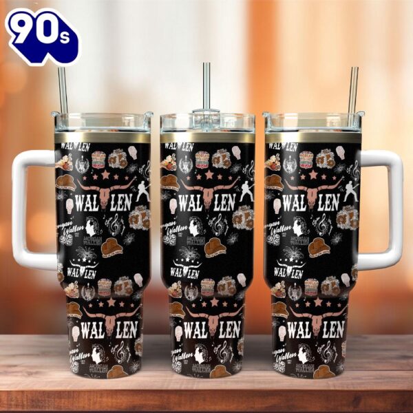 Morgan Wallen Music Custom Stanley Quencher 40oz Stainless Steel Tumbler  For Fans