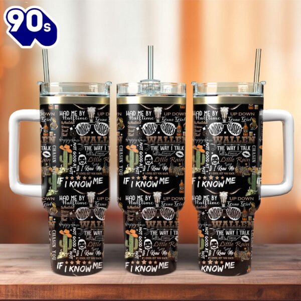 Morgan Wallen Music if i know me Custom Stanley Quencher 40oz Stainless Steel Tumbler  For Fans