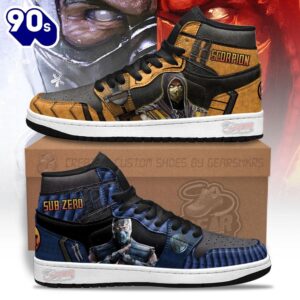 Mortal Kombat J1 Sneakers Scorpion vs Sub-Zero Fight