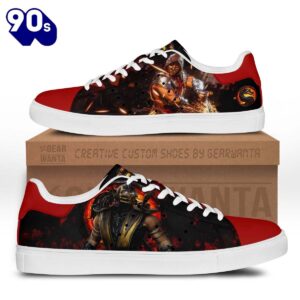 Mortal Kombat Scorpion Stan Smith Shoes Gift For Your Kid