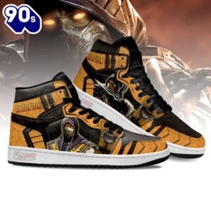 Mortal Kombat Sneakers Scorpion Shoes Custom For Fans