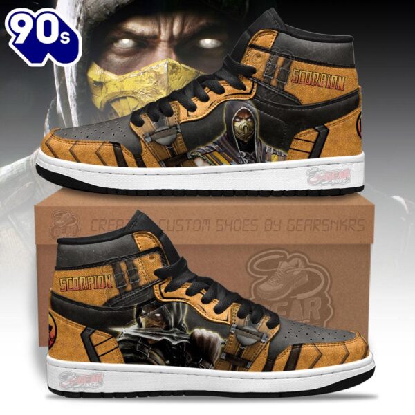 Mortal Kombat Sneakers Scorpion Shoes Custom For Fans