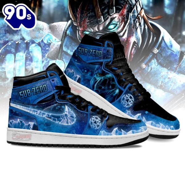 Mortal Kombat Sneakers Sub-zero Ice Style Shoes Custom For Fans