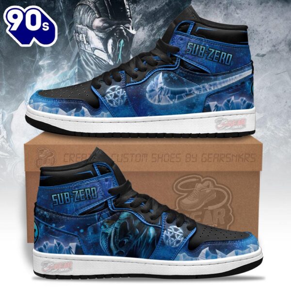 Mortal Kombat Sneakers Sub-zero Ice Style Shoes Custom For Fans