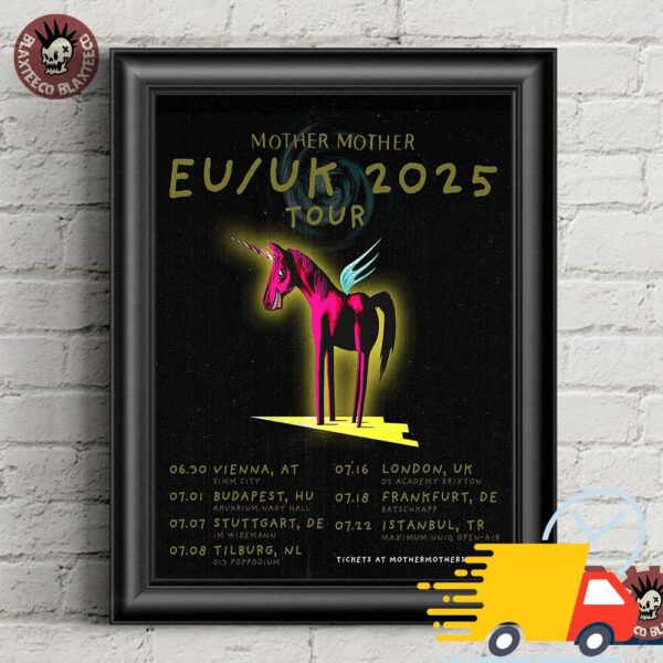 Mother Mother Nostalgia EU UK 2025 Tour Dates Canvas