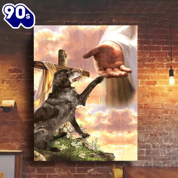 Munsterlander God Hand Photo Canvas Canvas Decor Ideas  Gift For Christmas