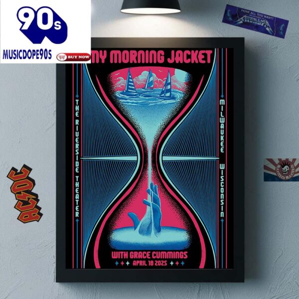 My Morning Jacket With Grace Cummings For Milwaukee Wisconsin At The Riverside Theater On April 18 2025 Hourglasswork Canvas