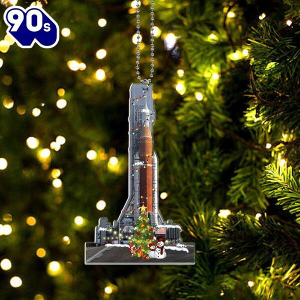 NASA Artemis SLS Moon Rocket Christmas Custom Shape Ornament