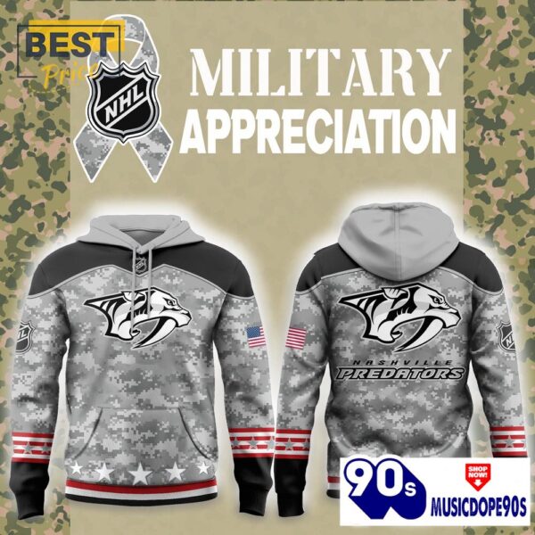 Nashville Predators 2024 Military Appreciation Hoodie, Jogger, Cap