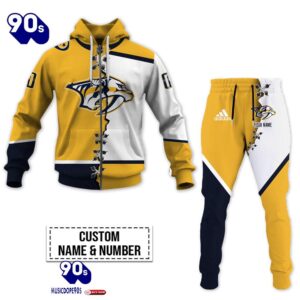 Nashville Predators Personalized NHL Mix Jersey Hoodie Set