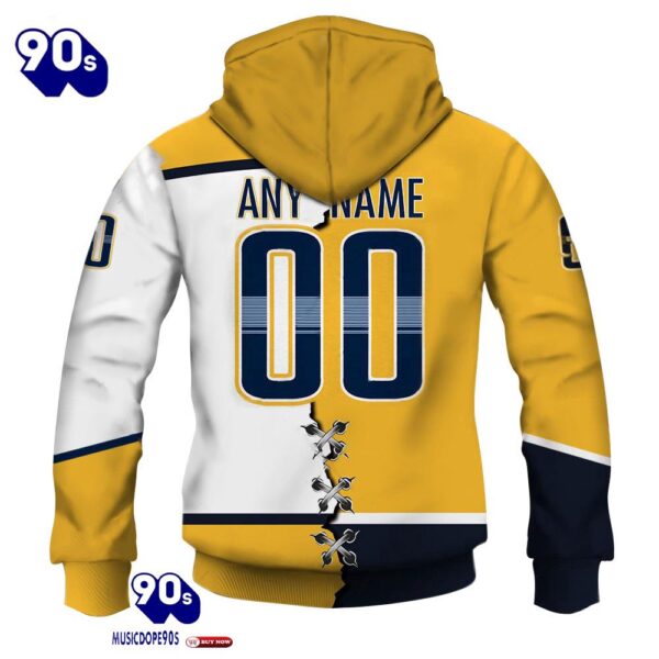 Nashville Predators Personalized NHL Mix Jersey Hoodie Set