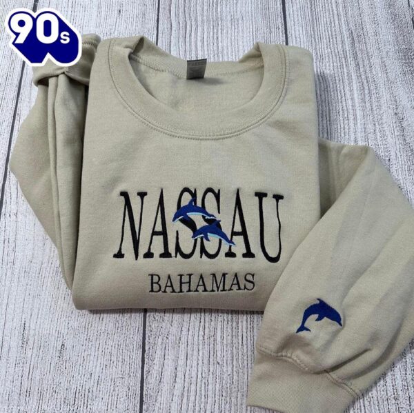 Nassau Bahamas Embroidered Crewneck Gift Christmas