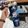 NBA Oklahoma City Thunder Custom Stanley Quencher 40oz Stainless Steel Tumbler With Handle
