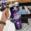 NBA Sacramento Kings Custom Stanley Quencher 40oz Stainless Steel Tumbler With Handle