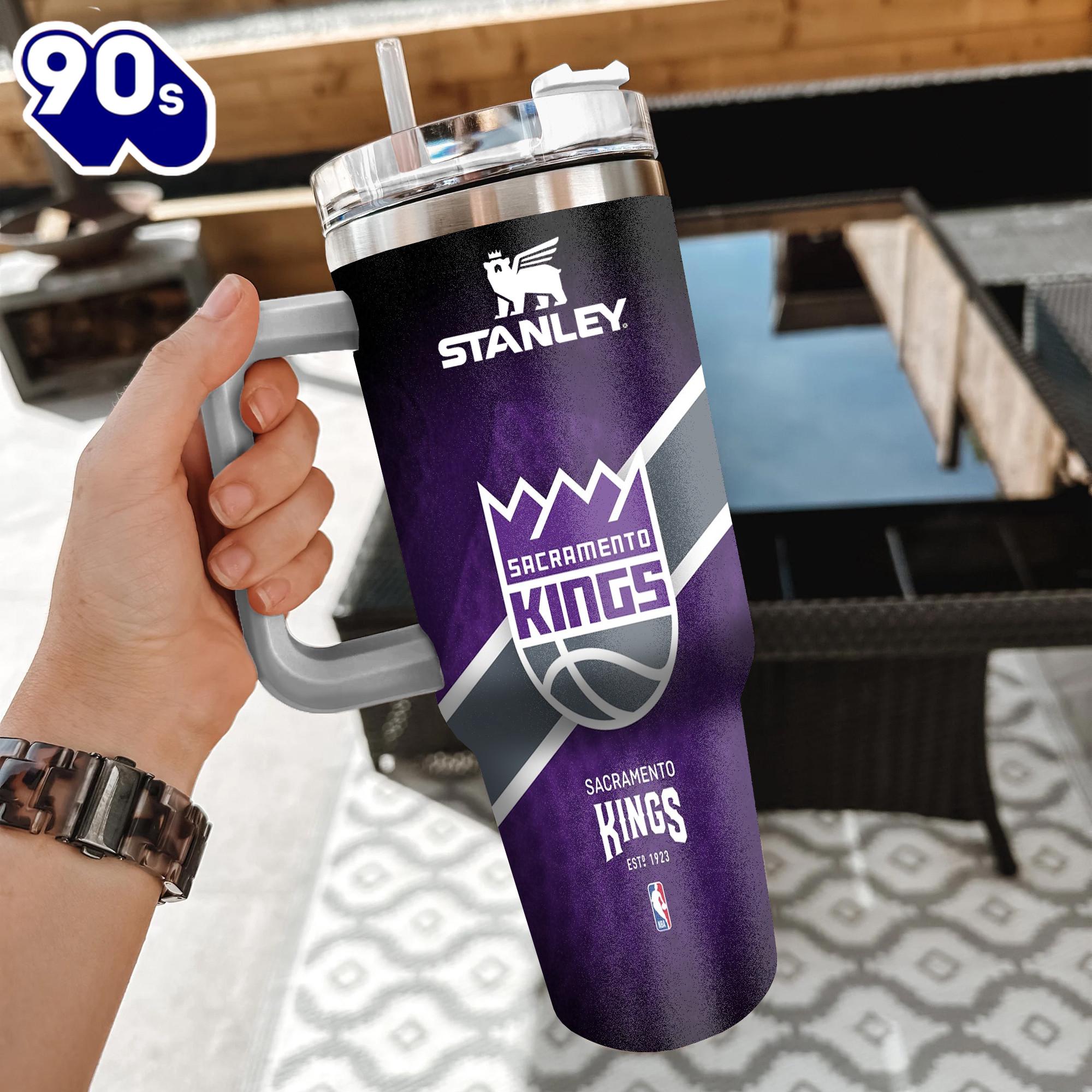 NBA Sacramento Kings Custom Stanley Quencher 40oz Stainless Steel Tumbler With Handle NBA Sacramento Kings Custom Stanley Quencher 40oz Stainless Steel Tumbler With Handle