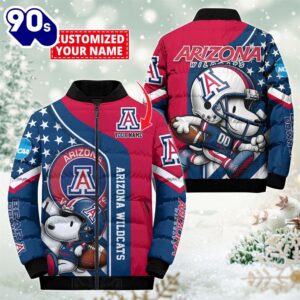 NCAA Arizona Wildcats Snoopy Puffer…