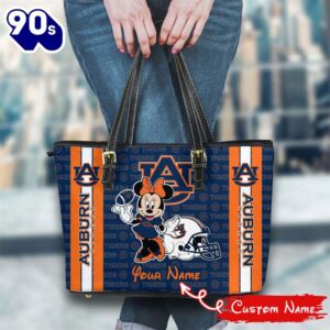 NCAA Auburn Tigers Minnie Women Leather Tote Bag