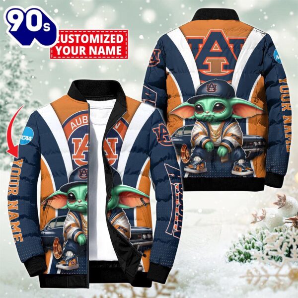 NCAA Auburn Tigers Sport Baby Yoda Puffer Jacket For Fans – NCAA Puffer Jacket