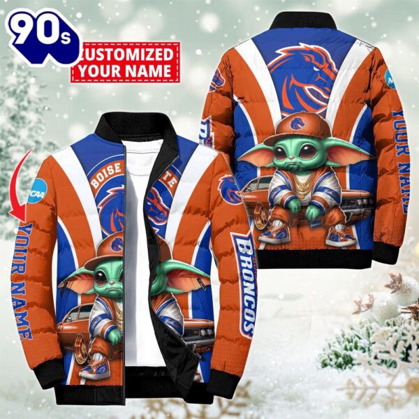 NCAA Boise State Broncos Sport Baby Yoda Puffer Jacket For Fans – NCAA Puffer Jacket