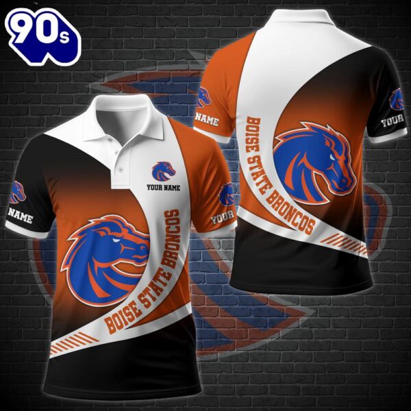 NCAA Boise State Broncos Team Polo Shirt Custom Your Name  Gift Christmas