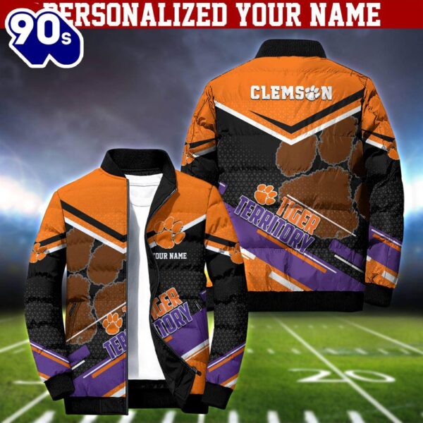 NCAA Clemson Tigers Puffer Jacket Personalized Your Name – Sport Puffer Jacket