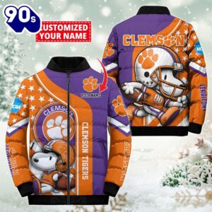 NCAA Clemson Tigers Snoopy Puffer…