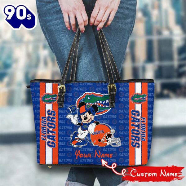 NCAA Florida Gators Mickey Women Leather Tote Bag