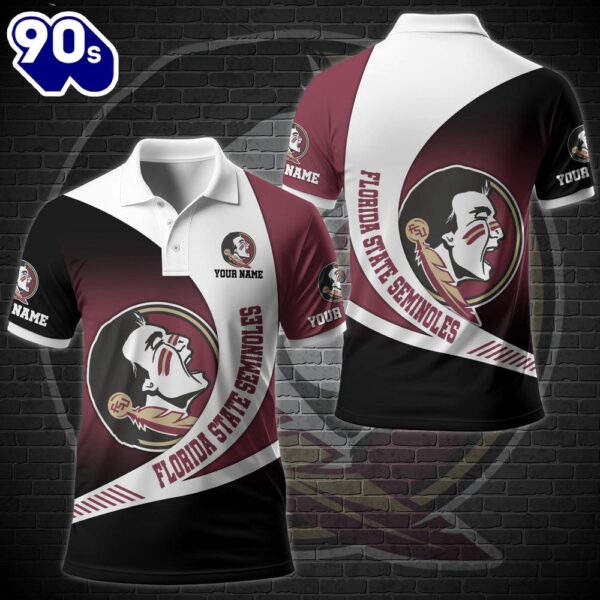 NCAA Florida State Seminoles Team Polo Shirt Custom Your Name  Gift Christmas