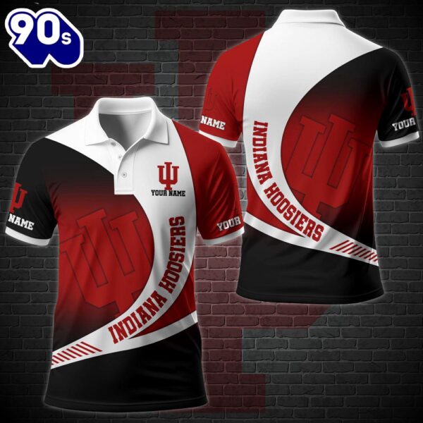 NCAA Indiana Hoosiers Team Polo Shirt Custom Your Name  Gift Christmas