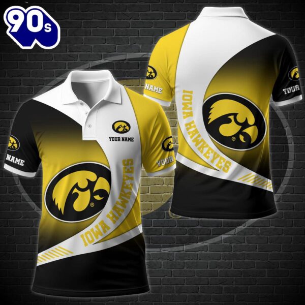 NCAA Iowa Hawkeyes Team Polo Shirt Custom Your Name  Gift Christmas
