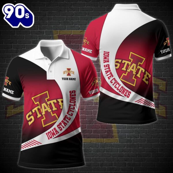NCAA Iowa State Cyclones Team Polo Shirt Custom Your Name  Gift Christmas