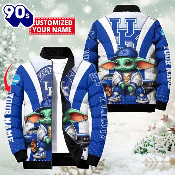 NCAA Kentucky Wildcats Sport Baby Yoda Puffer Jacket For Fans – NCAA Puffer Jacket