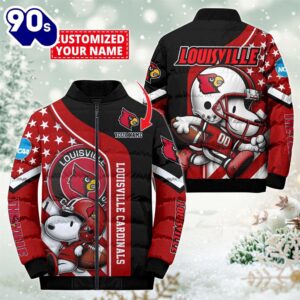 NCAA Louisville Cardinals Snoopy Puffer…