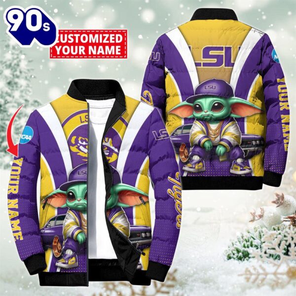 NCAA LSU TIGERS Sport Baby Yoda Puffer Jacket For Fans – NCAA Puffer Jacket