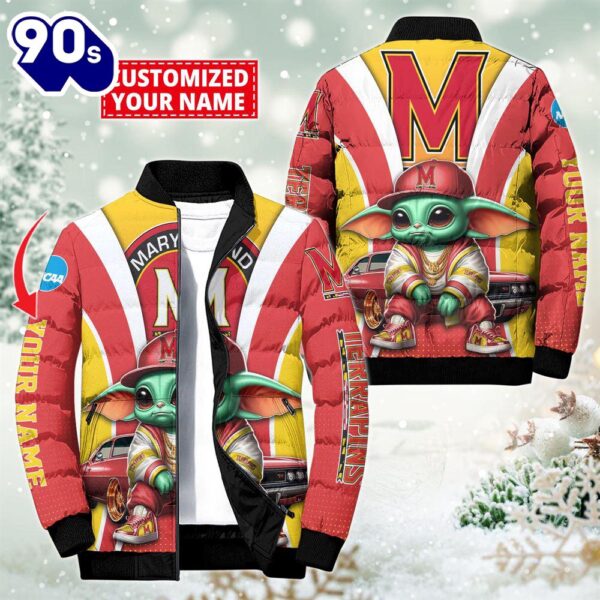 NCAA Maryland Terrapins Sport Baby Yoda Puffer Jacket For Fans – NCAA Puffer Jacket