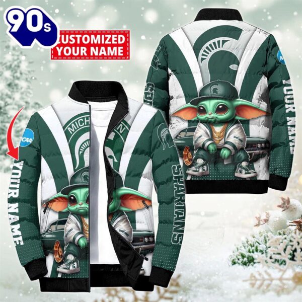 NCAA Michigan State Spartans Sport Baby Yoda Puffer Jacket For Fans – NCAA Puffer Jacket