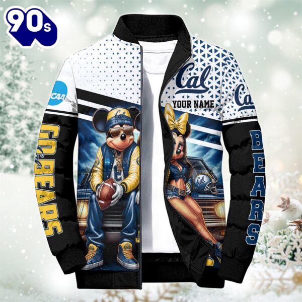 NCAA Mickey And Minnie Mouse California Golden Bears Puffer Jacket Custom   Gift Christmas