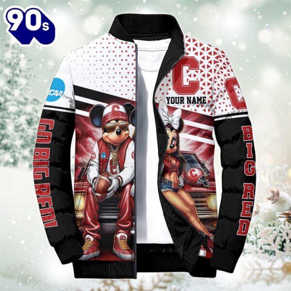 NCAA Mickey And Minnie Mouse Cornell Big Red Puffer Jacket Custom   Gift Christmas