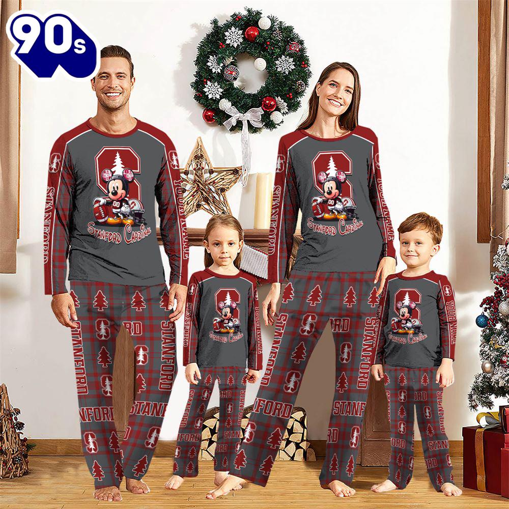 NCAA Mickey Mouse Stanford Cardinal Pajamas Personalized Your Name Mickey Pajama Set NCAA Mickey Mouse Stanford Cardinal Pajamas Personalized Your Name Mickey Pajama Set