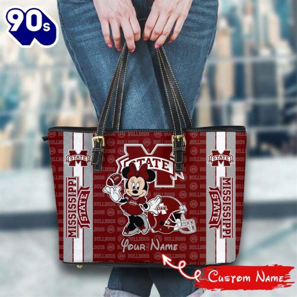 NCAA Mississippi State Bulldogs Minnie Women Leather Tote Bag