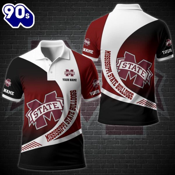 NCAA Mississippi State Bulldogs Team Polo Shirt Custom Your Name  Gift Christmas