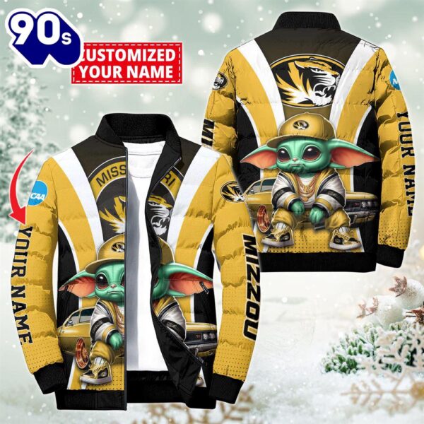 NCAA Missouri Tigers Sport Baby Yoda Puffer Jacket For Fans – NCAA Puffer Jacket