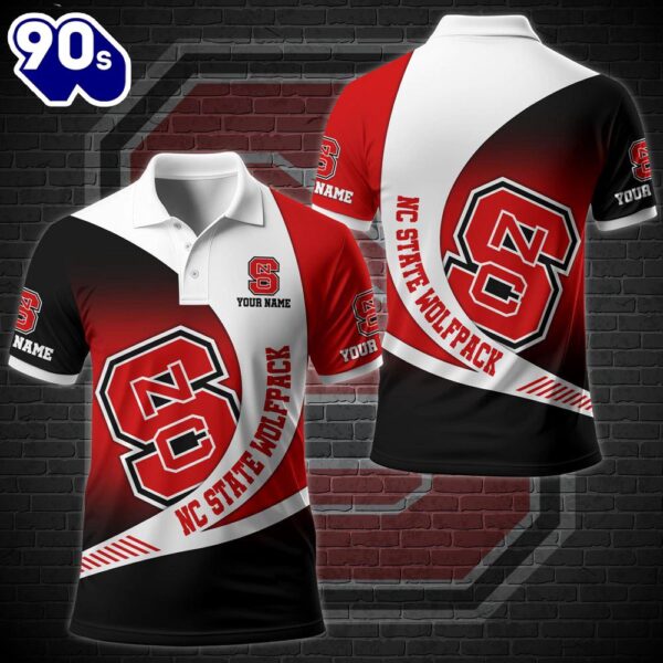 NCAA NC State Wolfpack Team Polo Shirt Custom Your Name  Gift Christmas