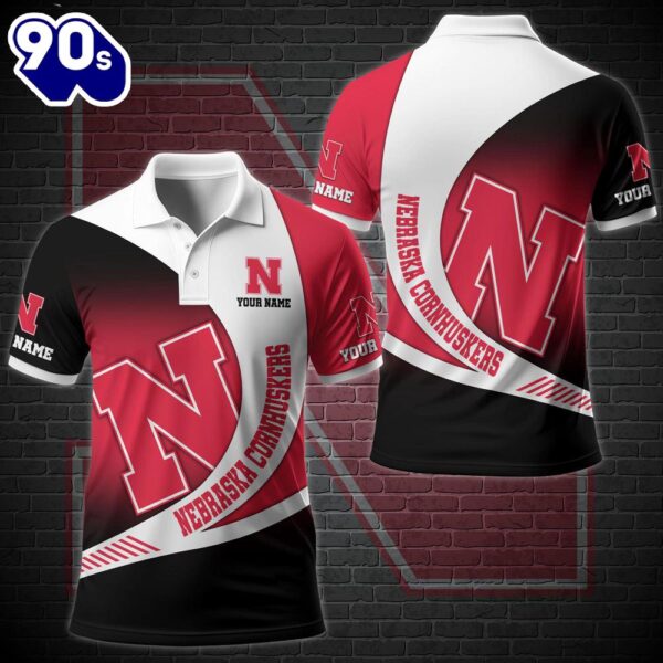 NCAA Nebraska Cornhuskers Team Polo Shirt Custom Your Name  Gift Christmas