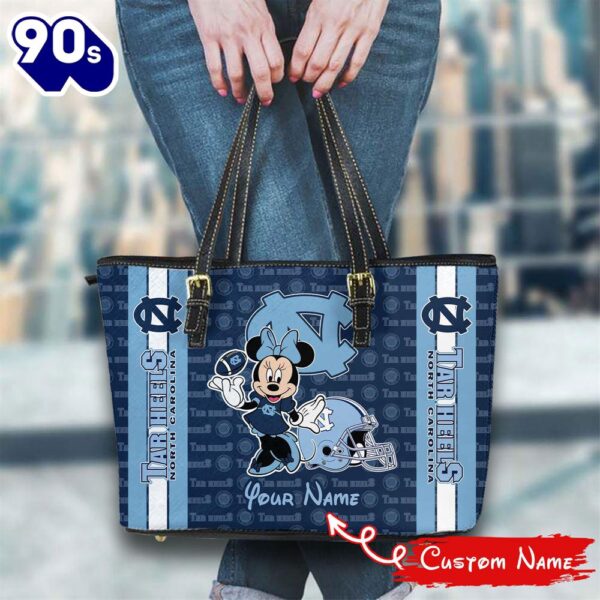 NCAA North Carolina Tar Heels Minnie Women Leather Tote Bag