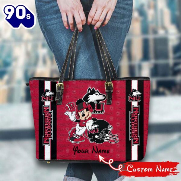 NCAA Northern Illinois Huskies Mickey Women Leather Tote Bag