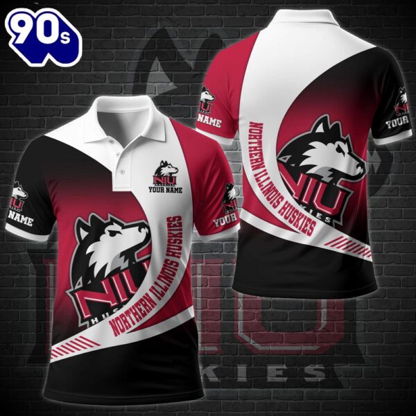NCAA Northern Illinois Huskies Team Polo Shirt Custom Your Name  Gift Christmas