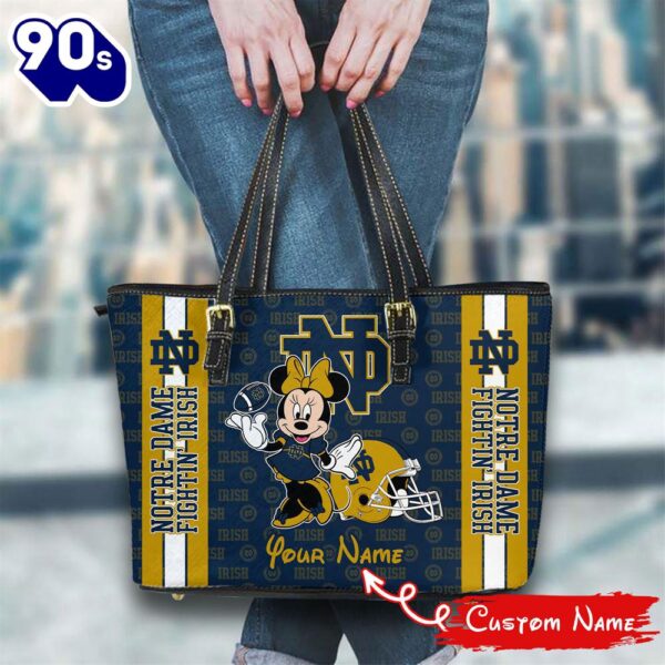 NCAA Notre Dame Fighting Irish Minnie Women Leather Tote Bag