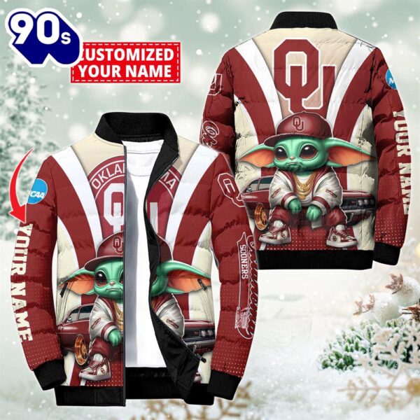 NCAA Oklahoma Sooners Sport Baby Yoda Puffer Jacket For Fans – NCAA Puffer Jacket