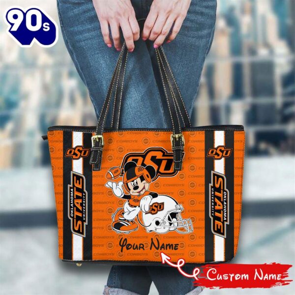 NCAA Oklahoma State Cowboys Mickey Women Leather Tote Bag